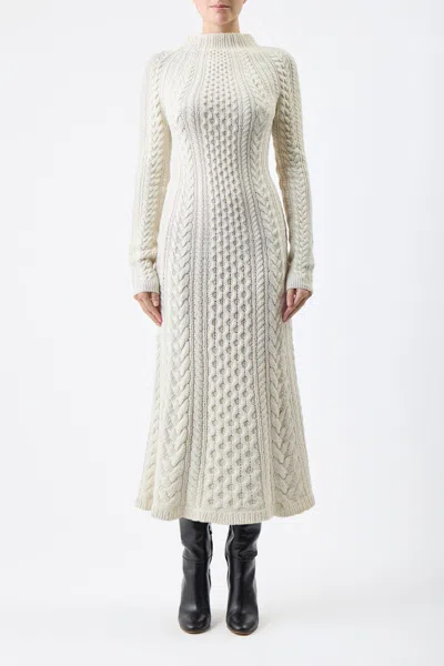 Gabriela Hearst Amaris Knit Dress In Ivory Cashmere In Ivory