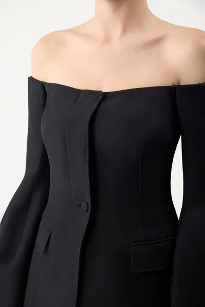 Shop Gabriela Hearst Ambrose Jacket In Black Wool Silk Cady