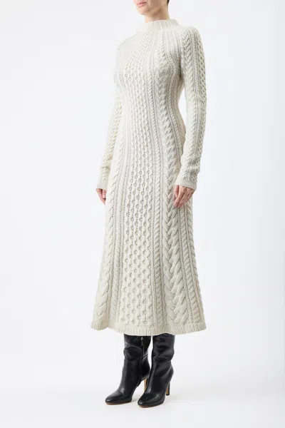 Gabriela Hearst Amaris Knit Dress In Ivory Cashmere In Ivory
