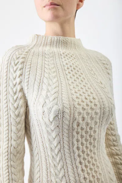 Gabriela Hearst Amaris Knit Dress In Ivory Cashmere In Ivory