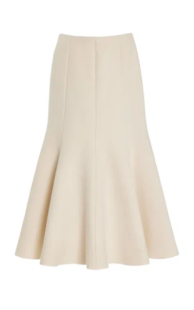 Gabriela Hearst Amy Skirt In Ivory Recycled Cashmere Felt In Ivory