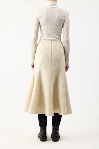 Gabriela Hearst Amy Skirt In Ivory Recycled Cashmere Felt In Ivory