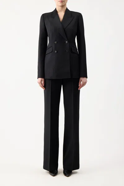 Shop Gabriela Hearst Angela Blazer In Black Wool