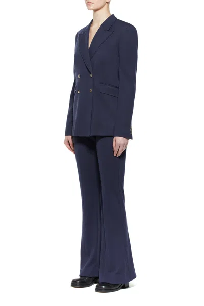 Shop Gabriela Hearst Angela Blazer In Dark Navy Wool