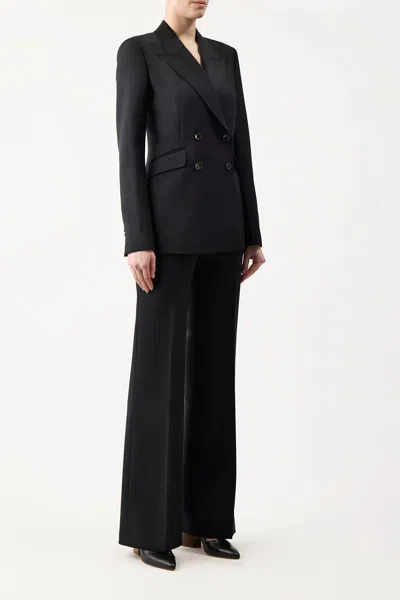 Shop Gabriela Hearst Angela Blazer In Black Wool
