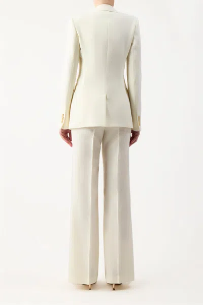 Shop Gabriela Hearst Angela Blazer In Ivory Wool