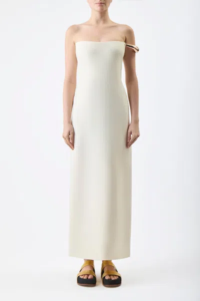 Shop Gabriela Hearst Anica Dress In Ivory Wool Silk Cady