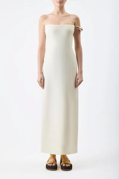 Gabriela Hearst Anica Dress In Ivory Silk Wool Cady In Ivory