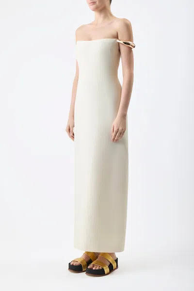 Shop Gabriela Hearst Anica Dress In Ivory Wool Silk Cady