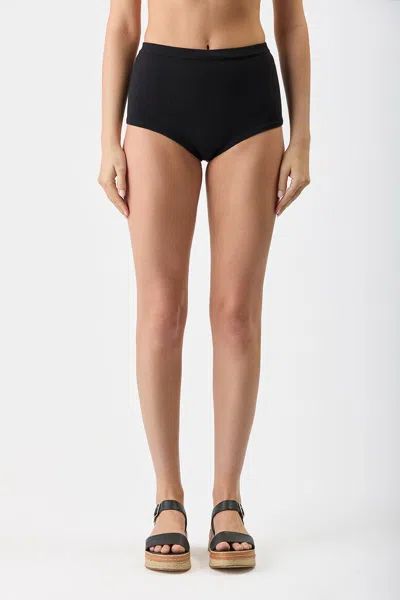 Shop Gabriela Hearst Aris Knit Short In Black Merino Wool