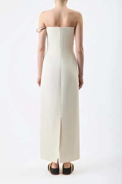 Gabriela Hearst Anica Dress In Ivory Silk Wool Cady In Ivory