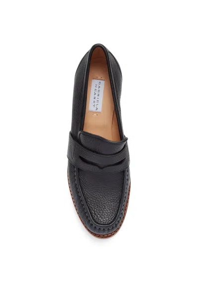 Shop Gabriela Hearst Augusta Platform Loafer In Black Leather