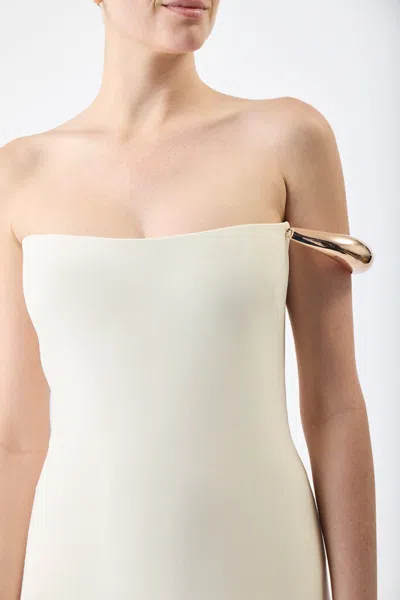 Gabriela Hearst Anica Dress In Ivory Silk Wool Cady In Ivory