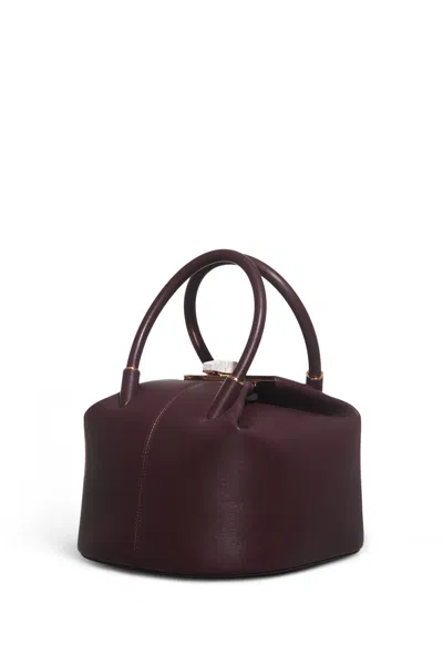 Shop Gabriela Hearst Baez Bag In Bordeaux Nappa Leather