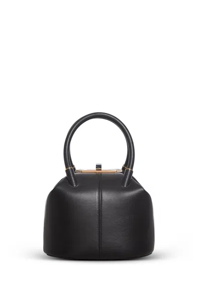 Shop Gabriela Hearst Baez Bag In Black Nappa Leather