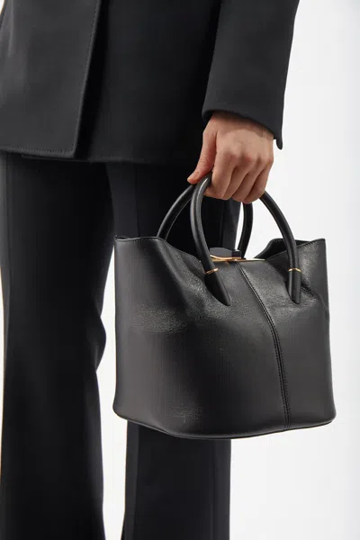 Gabriela Hearst Baez Bag In Black Nappa Leather In Black