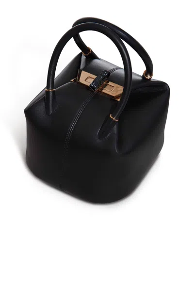 Shop Gabriela Hearst Baez Bag In Black Nappa Leather