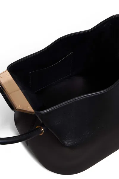 Shop Gabriela Hearst Baez Bag In Black Nappa Leather