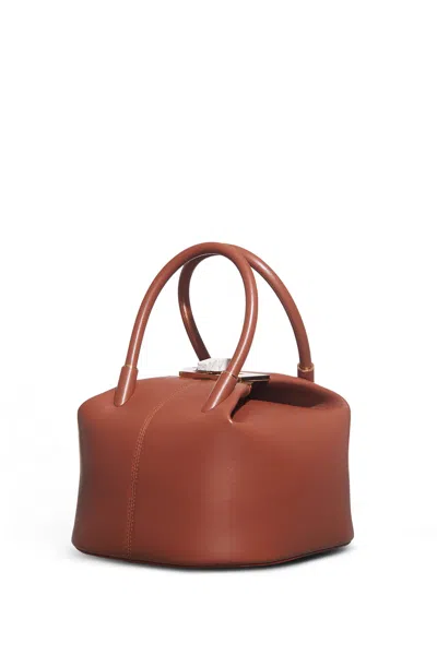 Shop Gabriela Hearst Baez Bag In Cognac Nappa Leather