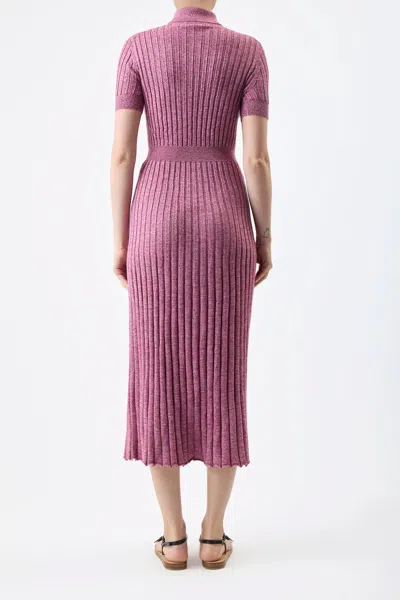 Shop Gabriela Hearst Avant Dress In Silk Cashmere In Blush Multi