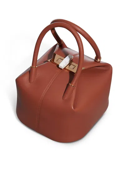 Shop Gabriela Hearst Baez Bag In Cognac Nappa Leather