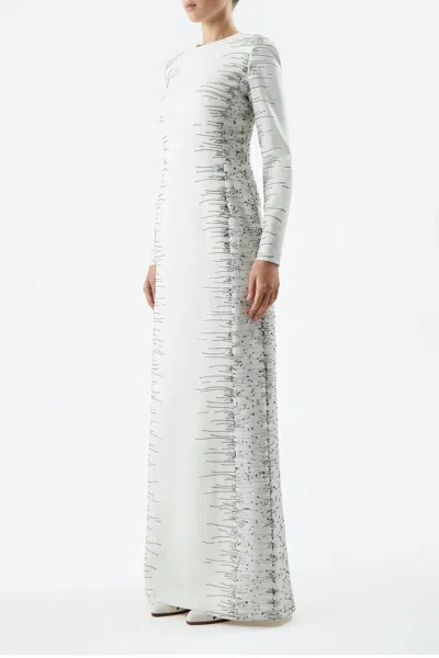Shop Gabriela Hearst Bianca Dress In Wool Silk In Ivory