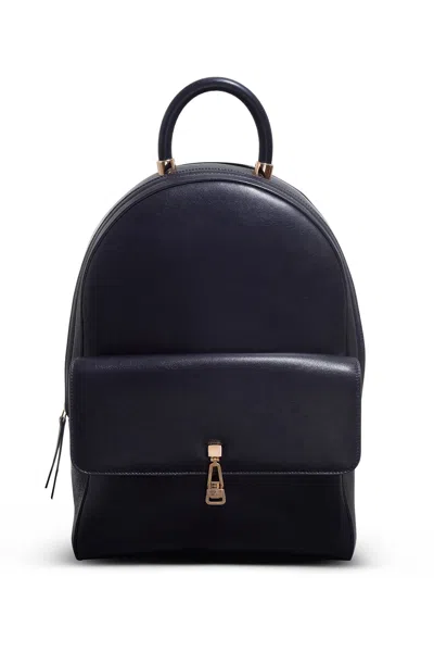Shop Gabriela Hearst Billie Backpack In Navy Nappa Leather