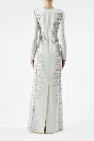 Shop Gabriela Hearst Bianca Dress In Wool Silk In Ivory