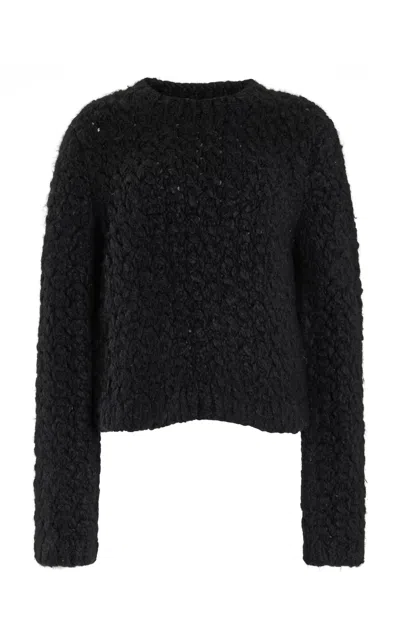 Shop Gabriela Hearst Bower Knit Sweater In Black Welfat Cashmere