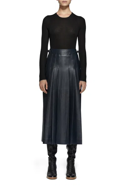 Gabriela Hearst Browning Knit Sweater In Black Cashmere Silk In Black