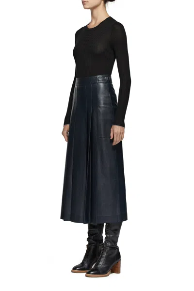 Gabriela Hearst Browning Knit Sweater In Black Cashmere Silk In Black