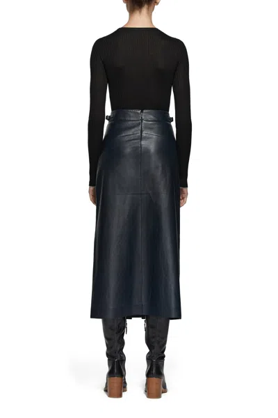 Gabriela Hearst Browning Knit Sweater In Black Cashmere Silk In Black
