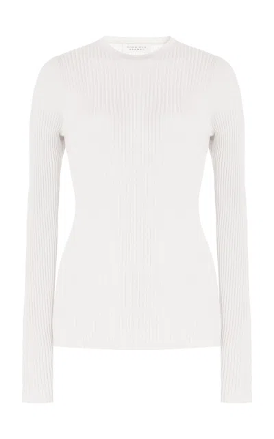 Gabriela Hearst Browning Knit Sweater In Ivory Cashmere Silk In Ivory