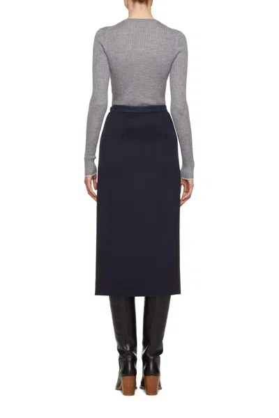 Gabriela Hearst Browning Knit Sweater In Heather Grey Cashmere Silk In Heather Grey