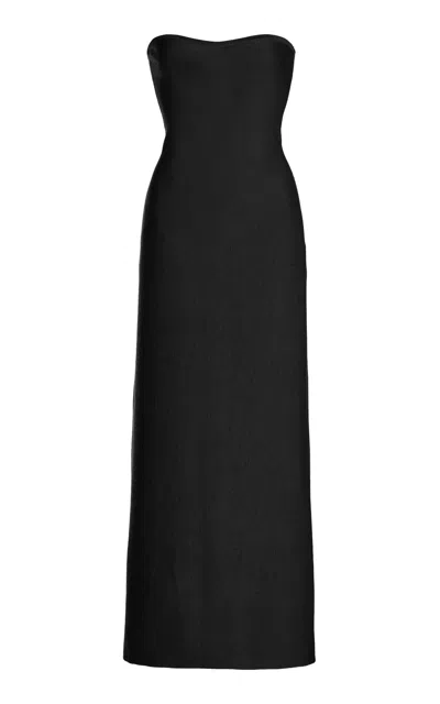 Shop Gabriela Hearst Calderon Knit Dress In Black Cashmere Merino Wool
