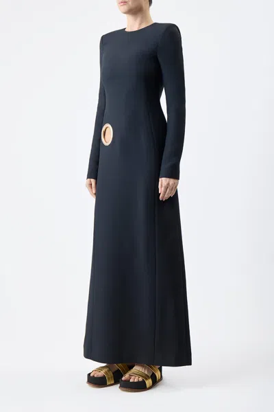 Shop Gabriela Hearst Cadell Dress In Silk Wool Cady In Black