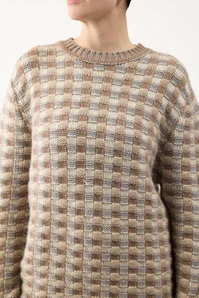 Shop Gabriela Hearst Chez Knit Sweater In Ivory Multi Cashmere