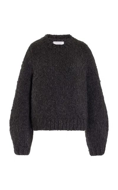 Shop Gabriela Hearst Clarissa Knit Sweater In Charcoal Welfat Cashmere
