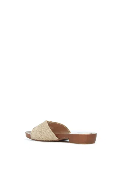 Gabriela Hearst Clover Slide Sandal In Cream Leather Jute In Cream