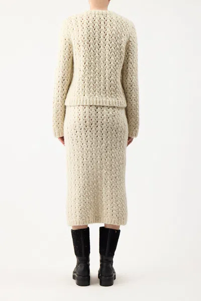 Gabriela Hearst Collin Skirt In Ivory Welfat Cashmere In Ivory