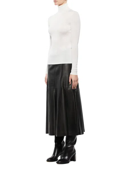 Shop Gabriela Hearst Costa Knit Turtleneck In Ivory Cashmere Silk