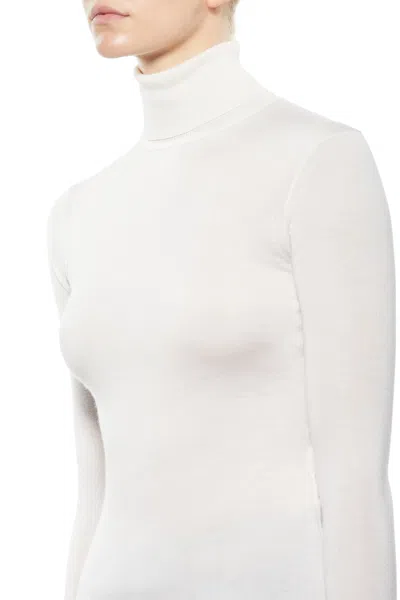 Shop Gabriela Hearst Costa Knit Turtleneck In Ivory Cashmere Silk