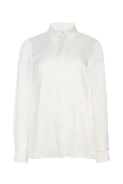 Shop Gabriela Hearst Cruz Shirt In Silk In Ivory
