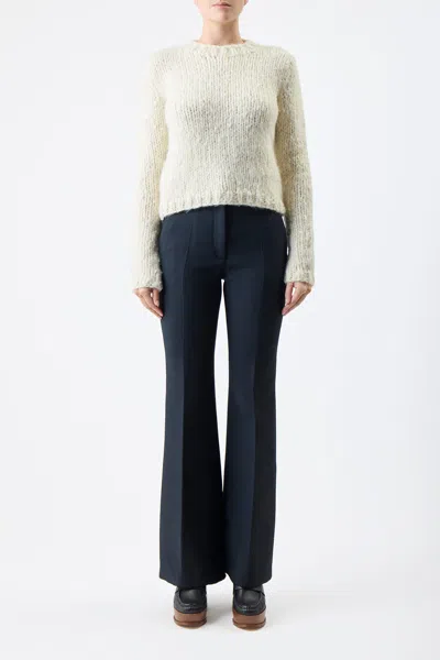 Shop Gabriela Hearst Dalton Knit Sweater In Ivory Welfat Cashmere