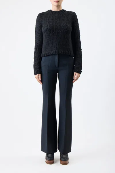 Shop Gabriela Hearst Dalton Knit Sweater In Black Welfat Cashmere