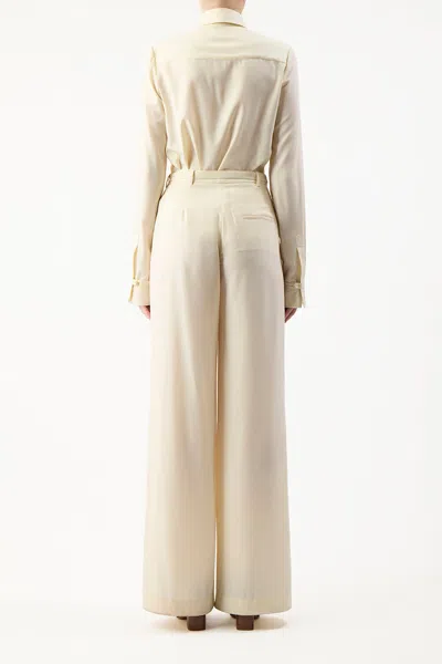 Gabriela Hearst Cruz Shirt In Ivory Lightweight Cashmere In Ivory