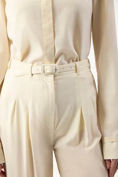 Gabriela Hearst Cruz Shirt In Ivory Lightweight Cashmere In Ivory