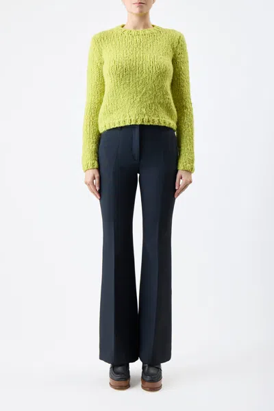 Shop Gabriela Hearst Dalton Knit Sweater In Lime Adamite Welfat Cashmere