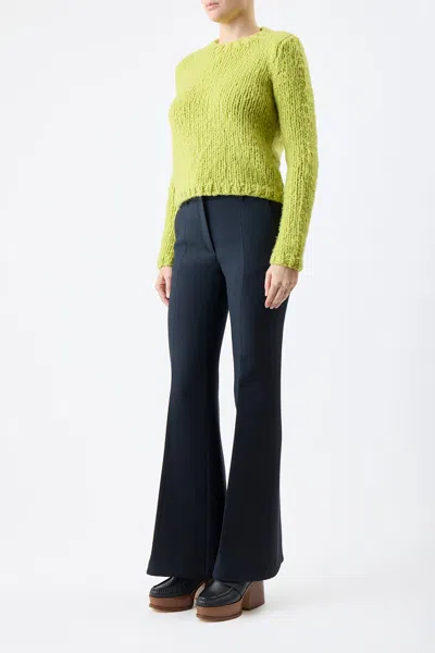 Shop Gabriela Hearst Dalton Knit Sweater In Lime Adamite Welfat Cashmere