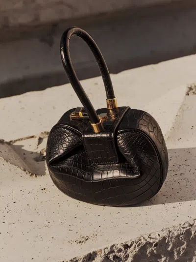 Gabriela Hearst Demi Bag In Black Crocodile Leather In Black